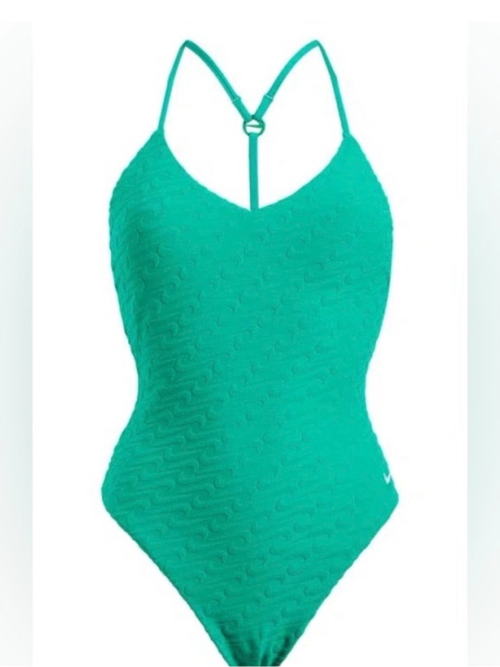 Nike Swimsuit Terry Texture Y-Back Swoosh XXL One Piece Green